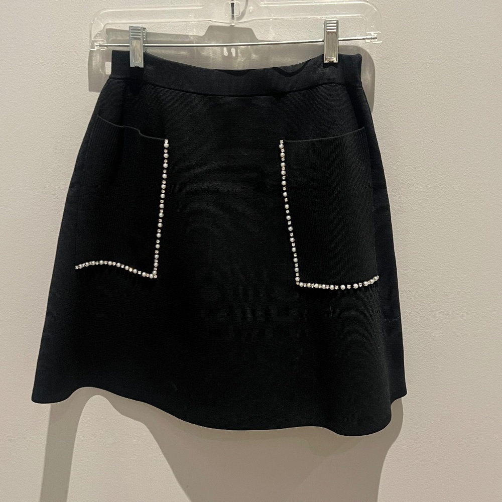 black and rhinestone mini by Sandro NWT